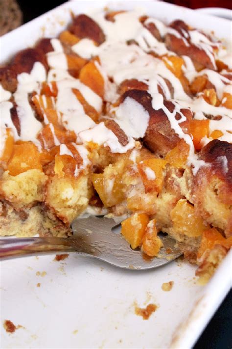 Want to discover art related to peach? Peach Cobbler Bread Pudding - Creole Contessa