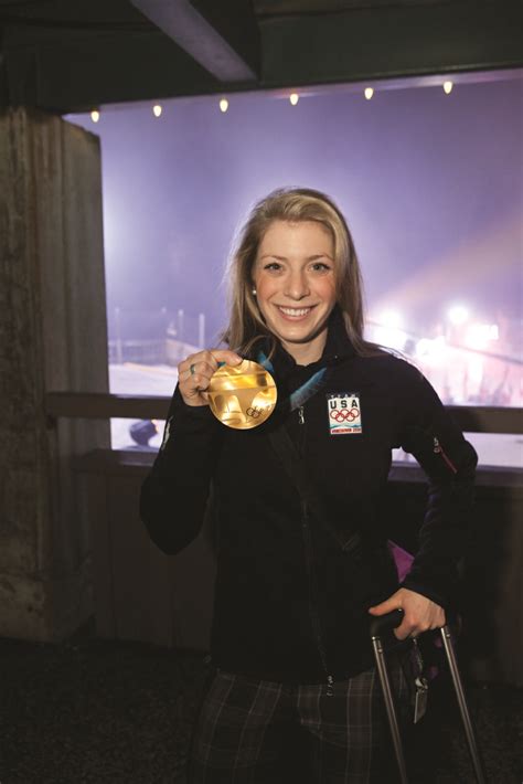 Hannah Kearney Shows Off Her Gold Medal At Grouse Mountain For Winning