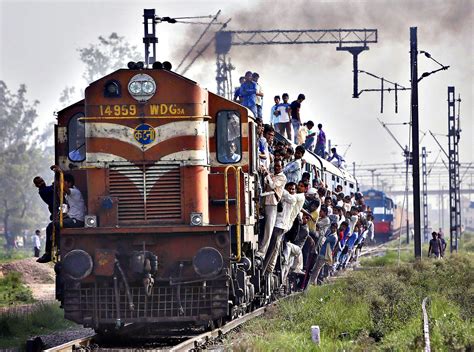 typical train scenes in india wow amazing