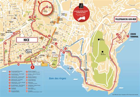 Nice Attractions Map Pdf Free Printable Tourist Map Nice Waking