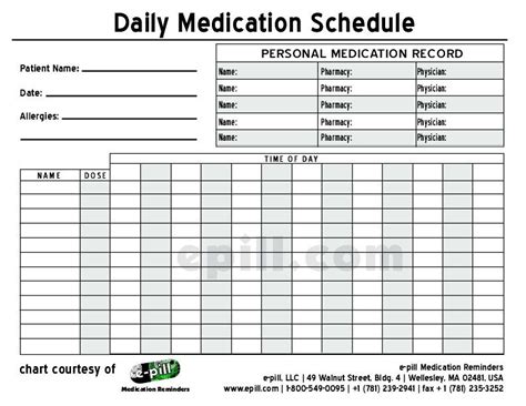 Free Daily Medication Schedule Free Daily Medication Chart To Print Gif Medication