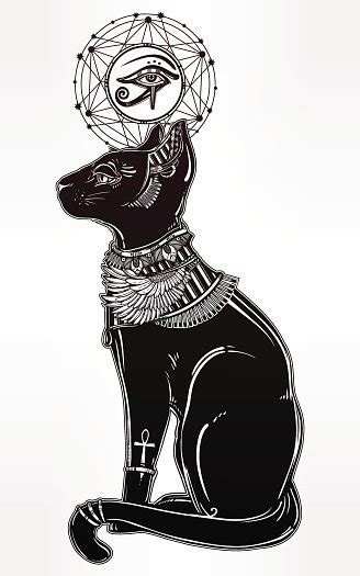 Illustration Of Egyptian Cat Goddess Bastet Stock Clipart Royalty Free Freeimages