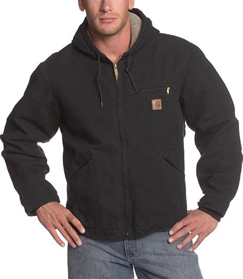 carhartt men s big and tall sherpa lined sandstone sierra jacket j141 at amazon men s clothing