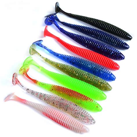 2020 Soft Jelly Lure Drop Shot Shad Fishing Tackle Bait Jig Paddle Tail