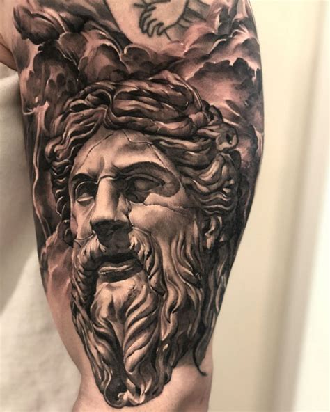 Chronic Ink George Realism Tattoo Greek God In Progress Face Is Healed