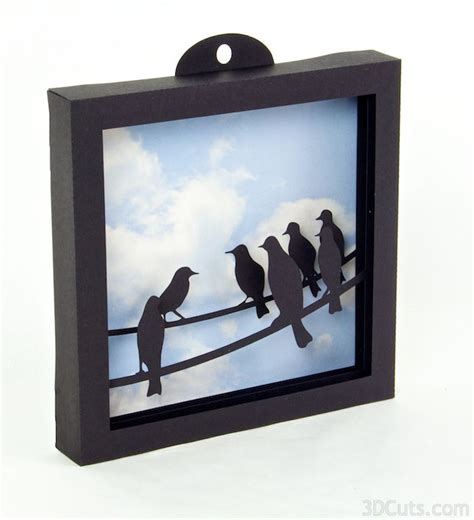 3d Paper shadow box tutorial for use with 4 layer cutting files by