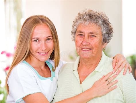 Elderly Home Care Stock Image Image Of Hospice Aide 47015603
