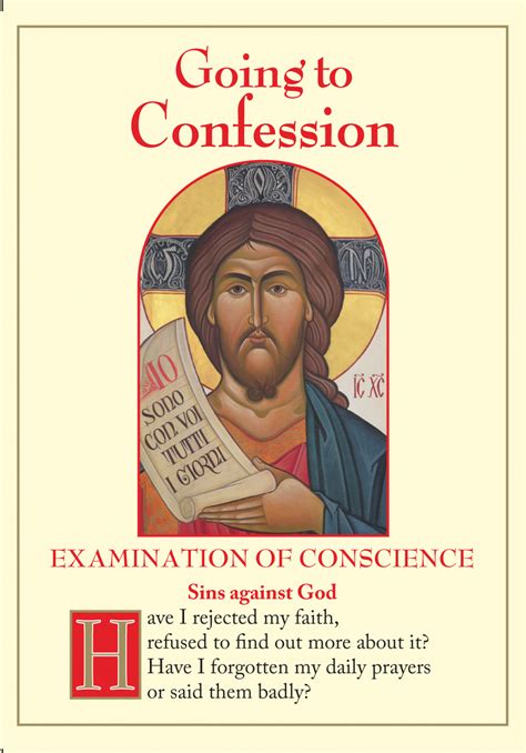 Going To Confession Pack Of 25 Prayer Cards Catholic Truth Society