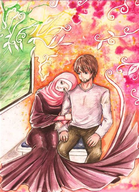 Love In The Train By Lacusyamatoo On Deviantart Cute Muslim