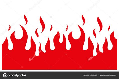Fire Flame Background Fire Banner Vector Illustration Stock Vector