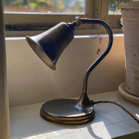 Woodchester Desk Lamp ~ Aged Brass Scumble Goosie