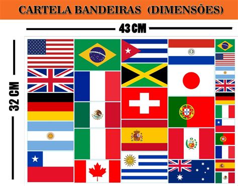 Cartela Adesivos Bandeira Países Exclusivo Frete Gratis R 6900 Em Mercado Livre