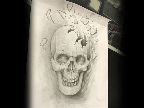 Broken Skull Drawing At Getdrawings Free Download