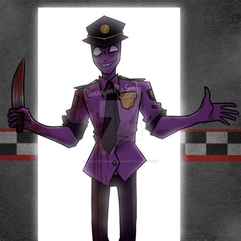 Fnaf Purple Guy Drawing Redraw By Siouxsiegaming2005 On Deviantart