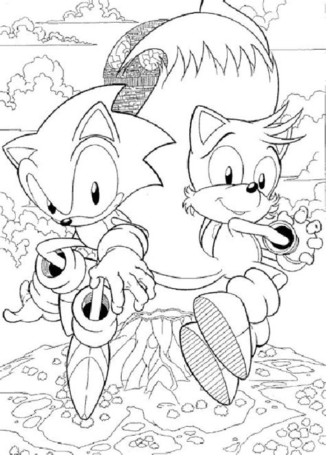 Dibujos para pintar de Sonic. Dibujos para colorear de Sonic