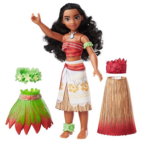 disney princess musical moana fashion doll with shell necklace sings how far i ll go toy for