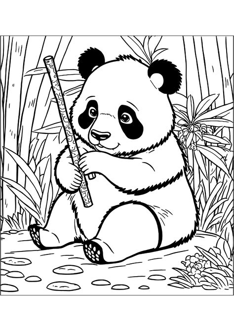 Cute Panda Girl Coloring Pages