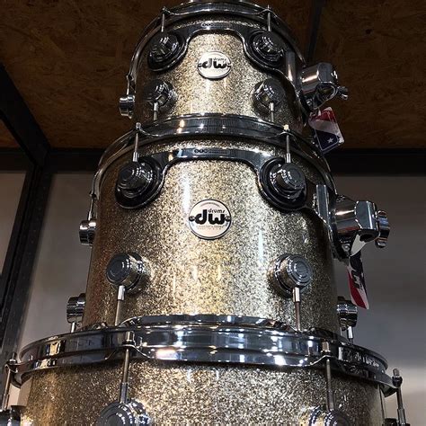 Dw Collectors Series 4 Piece Shell Kit In Nickel Sparkle Reverb