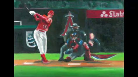 Shohei Ohtani Batting Sequence Painting By Andy Brown Youtube