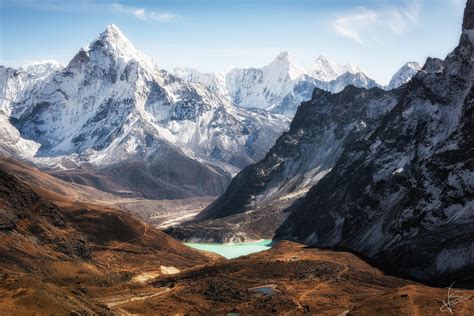 Gray Rock Mountains Nepal Nature Landscape Mountains Hd Wallpaper