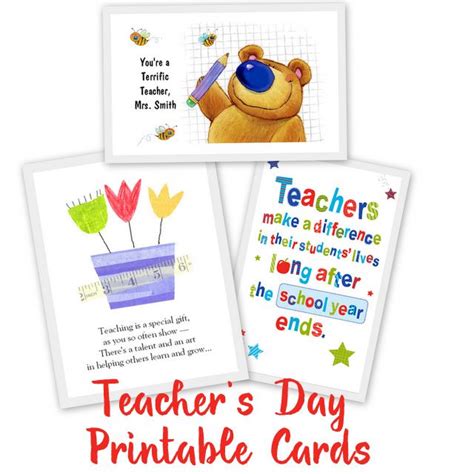 25 Awesome Teacher Appreciation Cards With Free Printables Teachers