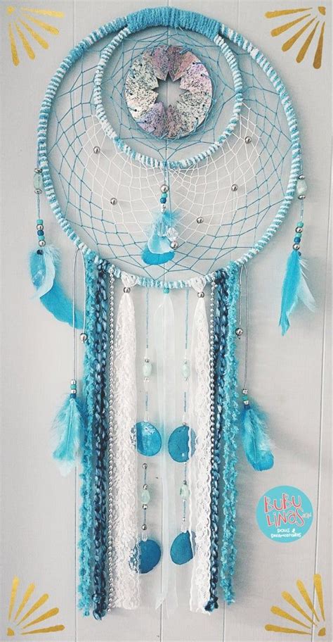 Maybe you would like to learn more about one of these? Large blue and white chic Dream catcher. Boho Chic Wall Decor | Etsy | Dream catcher decor ...