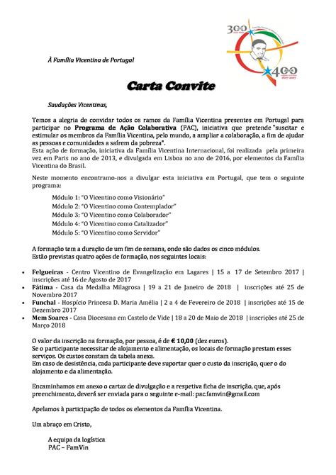 Carta Convite Portugal Financial Report