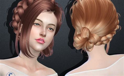 Woman Hair Bun Hairstyle Fashion The Sims 4 P1 Sims4 Clove Share Asia
