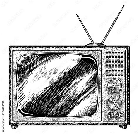 Vintage Television Illustration