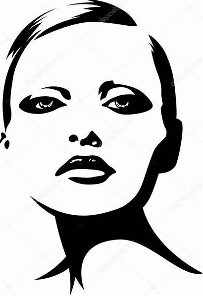 Face Illustration Woman Lady Vector Young Clipart