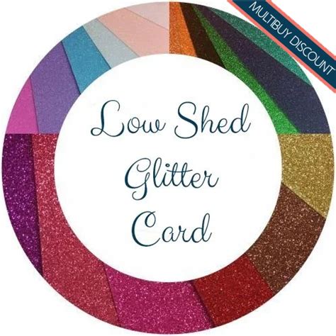 Glitter Card Real Flakes 220gsm Low Shed A4 Crafty Cutter
