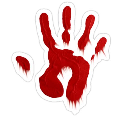 Paintblood Hand Prints Stickers By Connor95 Redbubble