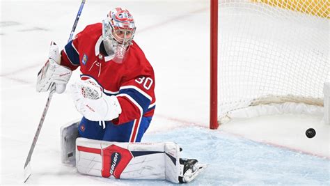 Cayden Primeau Between The Pipes For The Habs Against The Buffalo