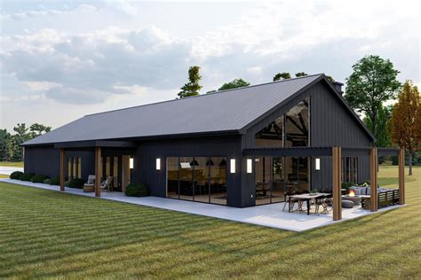 Story Barndominium With Soaring Cathedral Ceiling House Plan Sexiz Pix