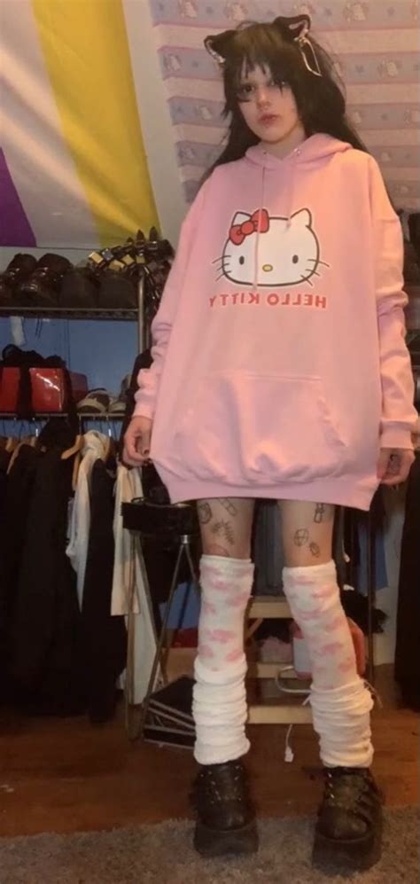 Hello Kitty Outfit In 2021 Swaggy Outfits Hello Kitty Clothes Kawaii Hoodie
