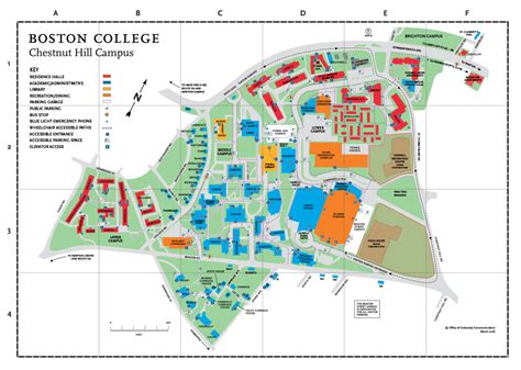 Boston College Newton Campus Map Us States Map