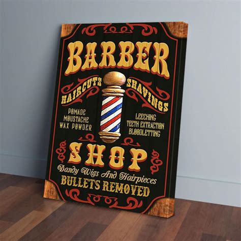 Barber Haircuts Shaving Hairdresser Canvas Prints Wall Art Decor