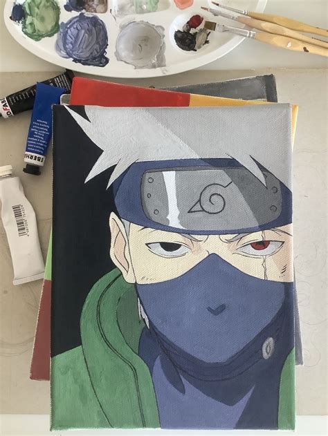 Kakashi In 2021 Anime Canvas Painting Anime Canvas Art Mini Canvas Art