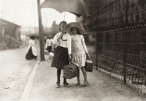 Hine Child Labor 1911 Ntwo Young Dinner Toters Delivering Food To
