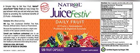 Natrol Juicefestiv Daily Fruit And Veggie Capsules With Probiotics And