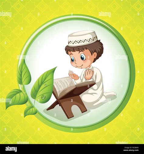 Muslim Boy Praying Alone Illustration Stock Vector Image And Art Alamy