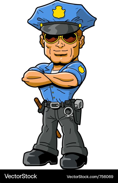 Policeman Royalty Free Vector Image Vectorstock