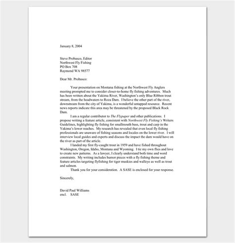 Query Letter Template 7 Formats Samples And Examples