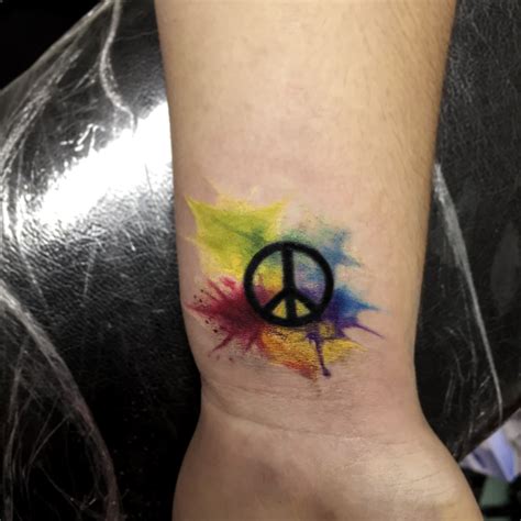 Psychedelic Peace Tattoo Designs Template