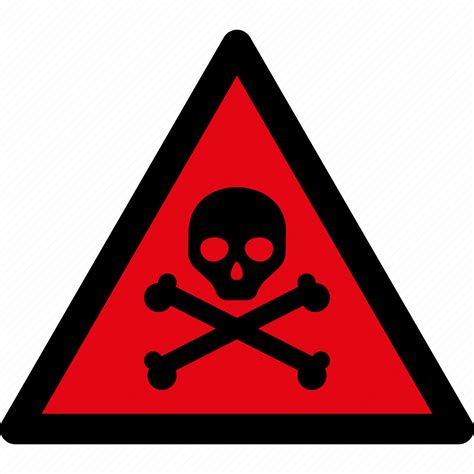 Danger Toxic Warning Attention Caution Hazard Skull Icon