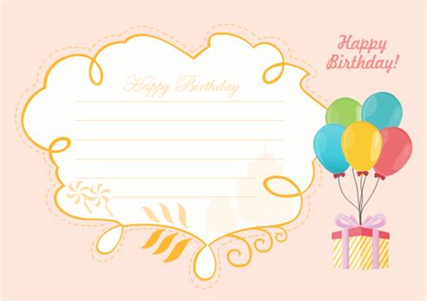 Happy Birthday Card Happy Birthday Template Editable Birthday Cards