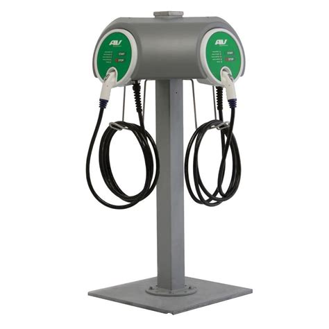 Dual Pedestal 30 Amp Level 2 Ev Charging Stations With 25 Ft Cable