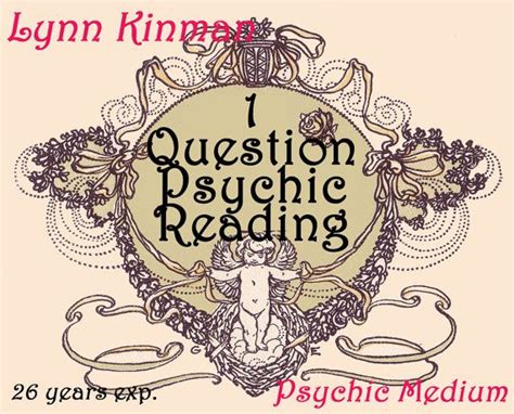 1 Question Psychic Reading Lynn Kinman Psychic Medium Tarot Etsy