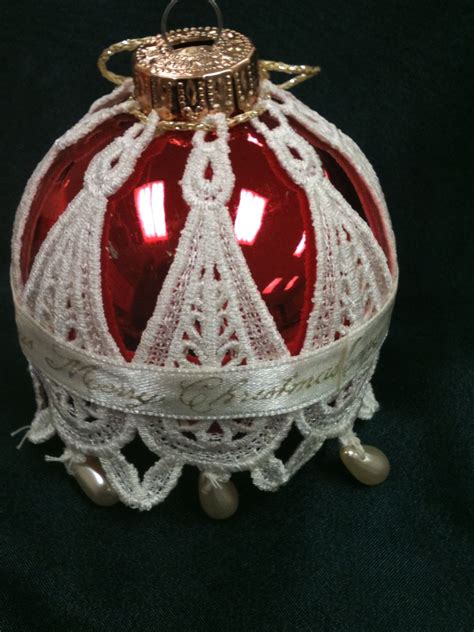 Free Standing Lace That Can Be Put Over Any Color Ornament Christmas