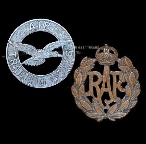 Ww2 Raf Royal Air Force And Air Training Corps Cap Badges British